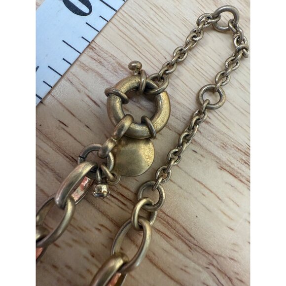 J. Crew Gold-Tone Statement Bib Necklace With Clear Crystal Accents Adjustable - Picture 11 of 11